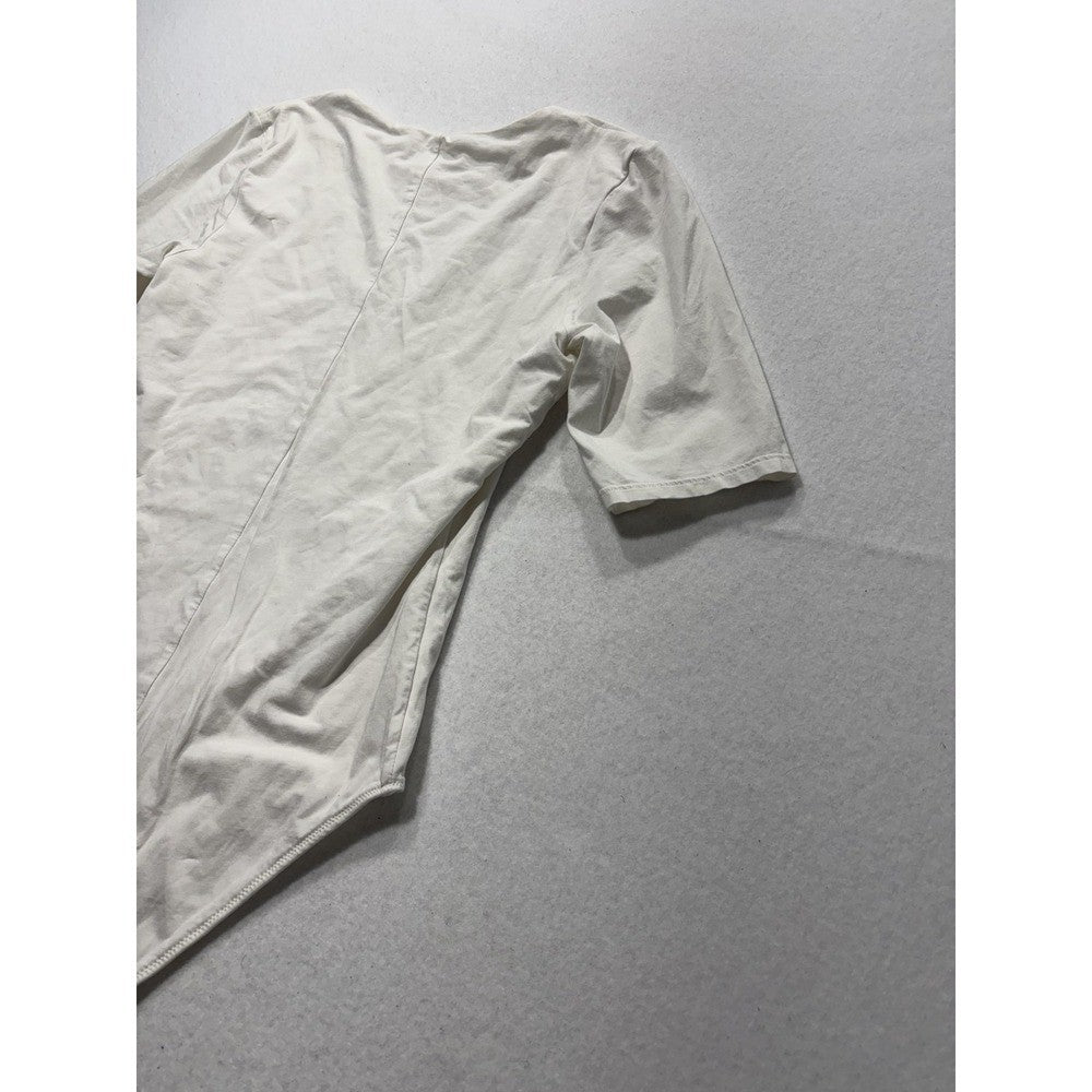 Everlane Bodysuit Womens Medium White Supima Cotton Jersey Short Sleeve Thong