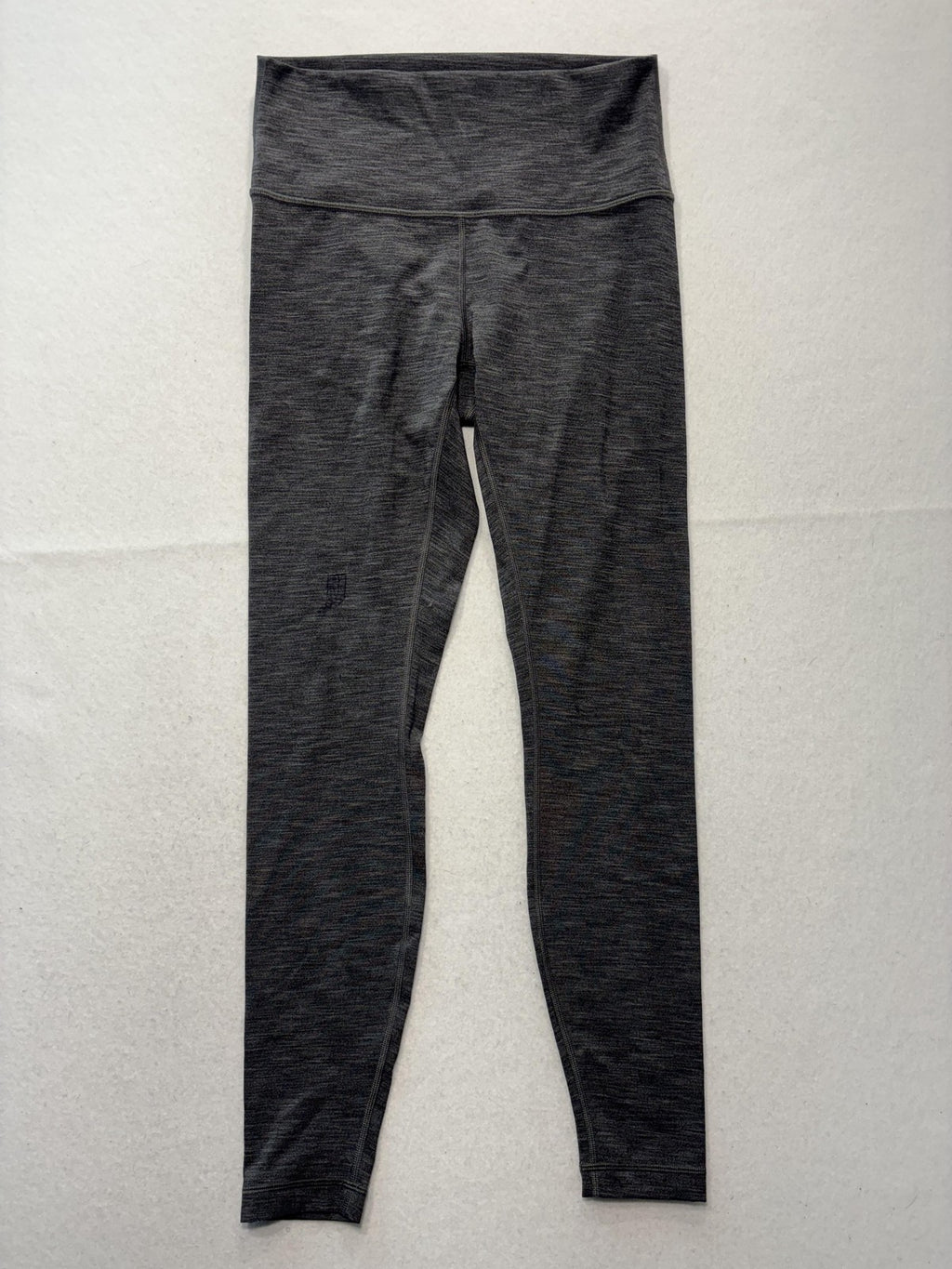 Lululemon Leggings Womens 8 Gray High Rise 27" Inseam Ankle Yoga Stretch Knit