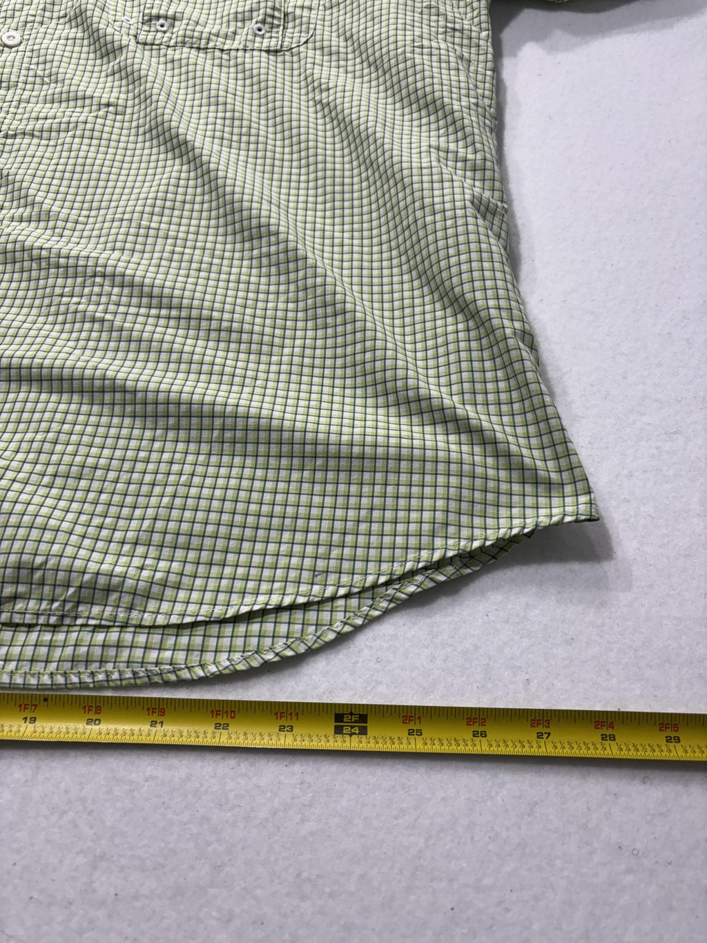 Columbia PFG Super Bahama Shirt Mens 2XL Green Short Sleeve Fishing Button Up