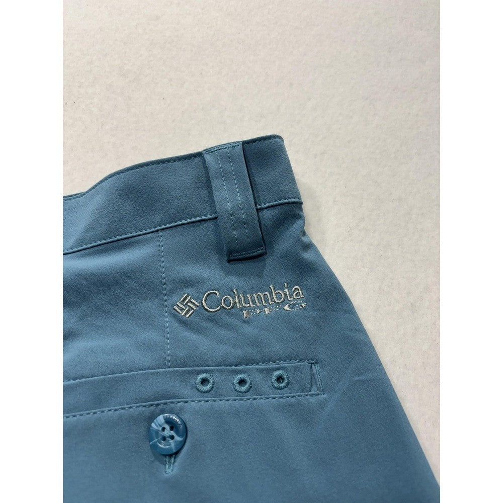 Columbia PFG Grander Marlin Shorts Mens 28 Blue 8" Inseam Omni-Shade Fishing