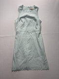 LOFT Dress Womens 4 Green Scallop Hem Laser Cut Sleeveless A Line Knee Length