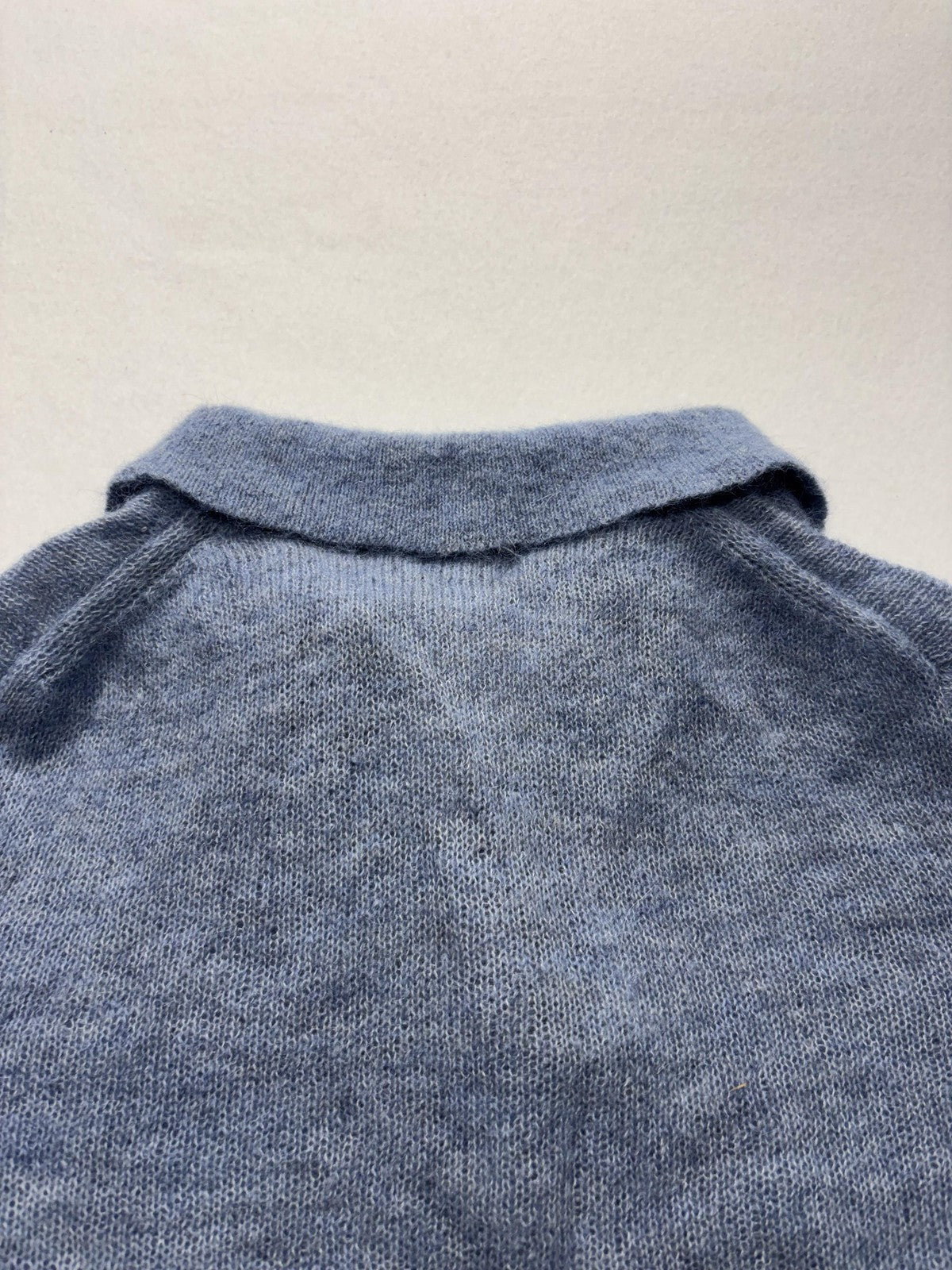 Banana Republic Sweater Womens XS Blue Collared Alpaca Knit Long Sleeve Pullover