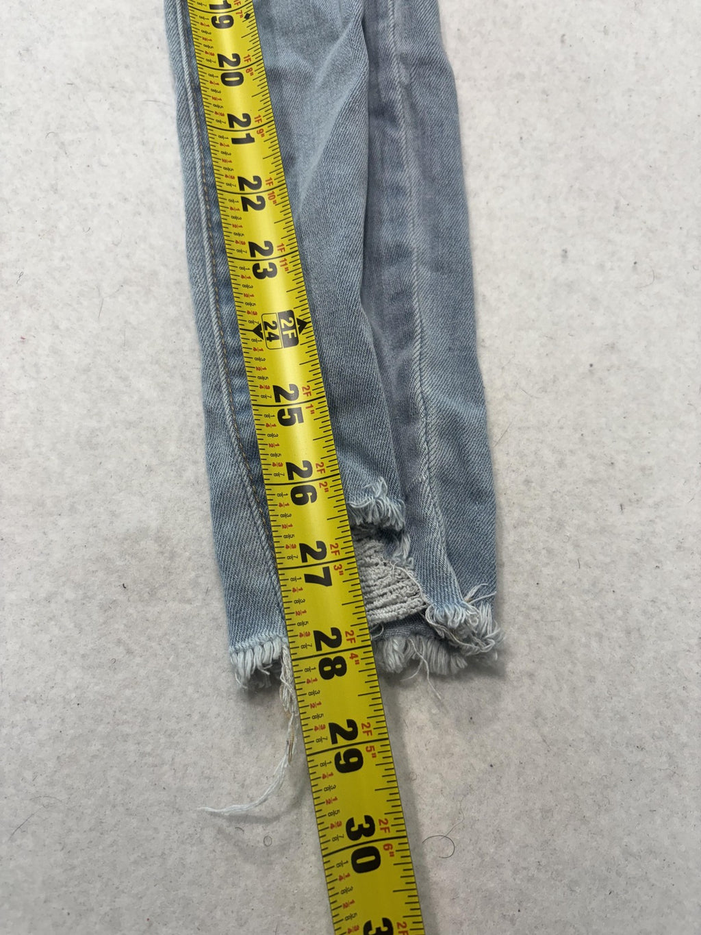 Refuge Miami High Rise Skinny Jeans Juniors 3 Light Wash Distressed 27x28.5