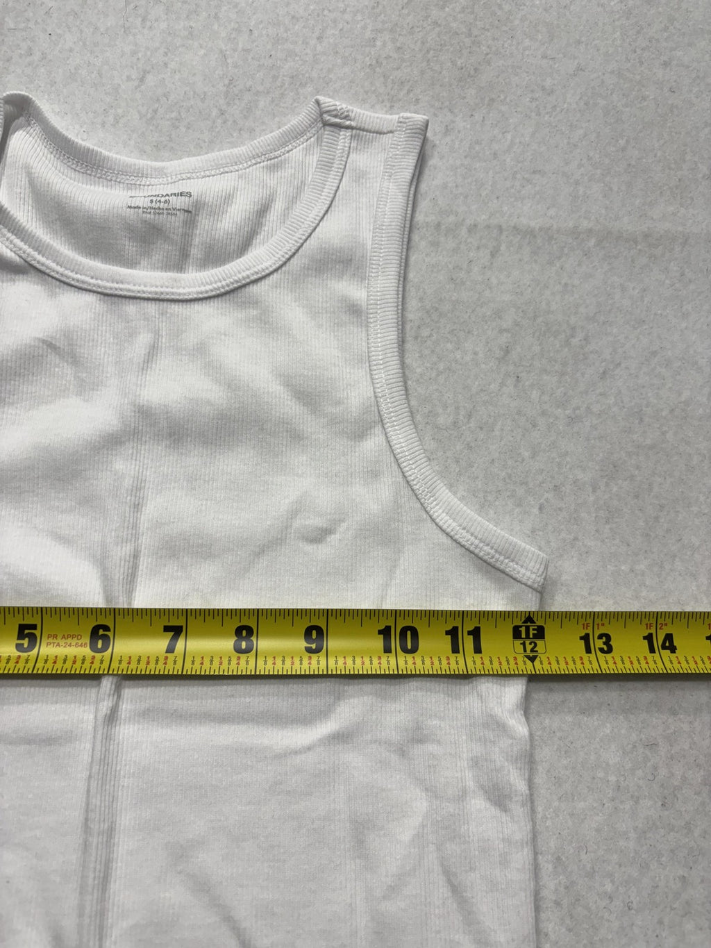 No Boundaries Tank Top Juniors S White Ribbed Knit Scoop Neck Basic Stretch