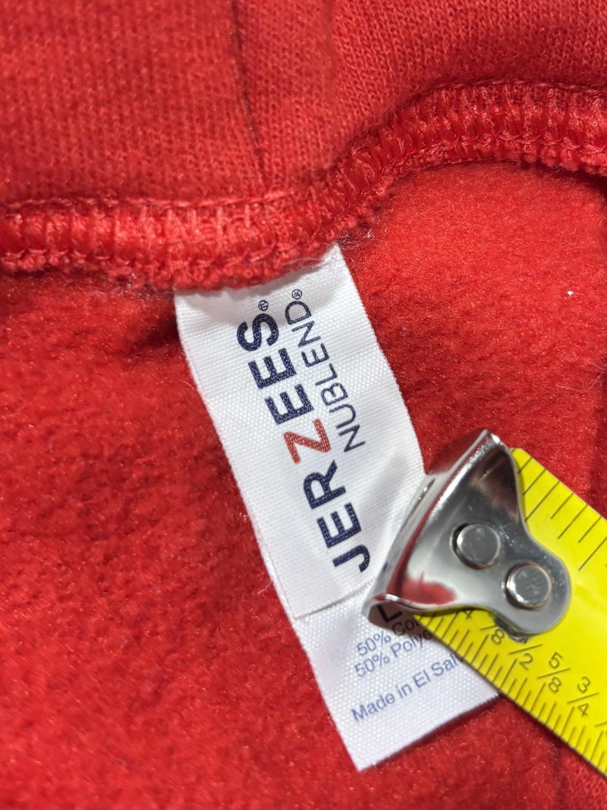Jerzees Hoodie Mens Large Red Best Blood Donor Ever Fleece Pullover Graphic
