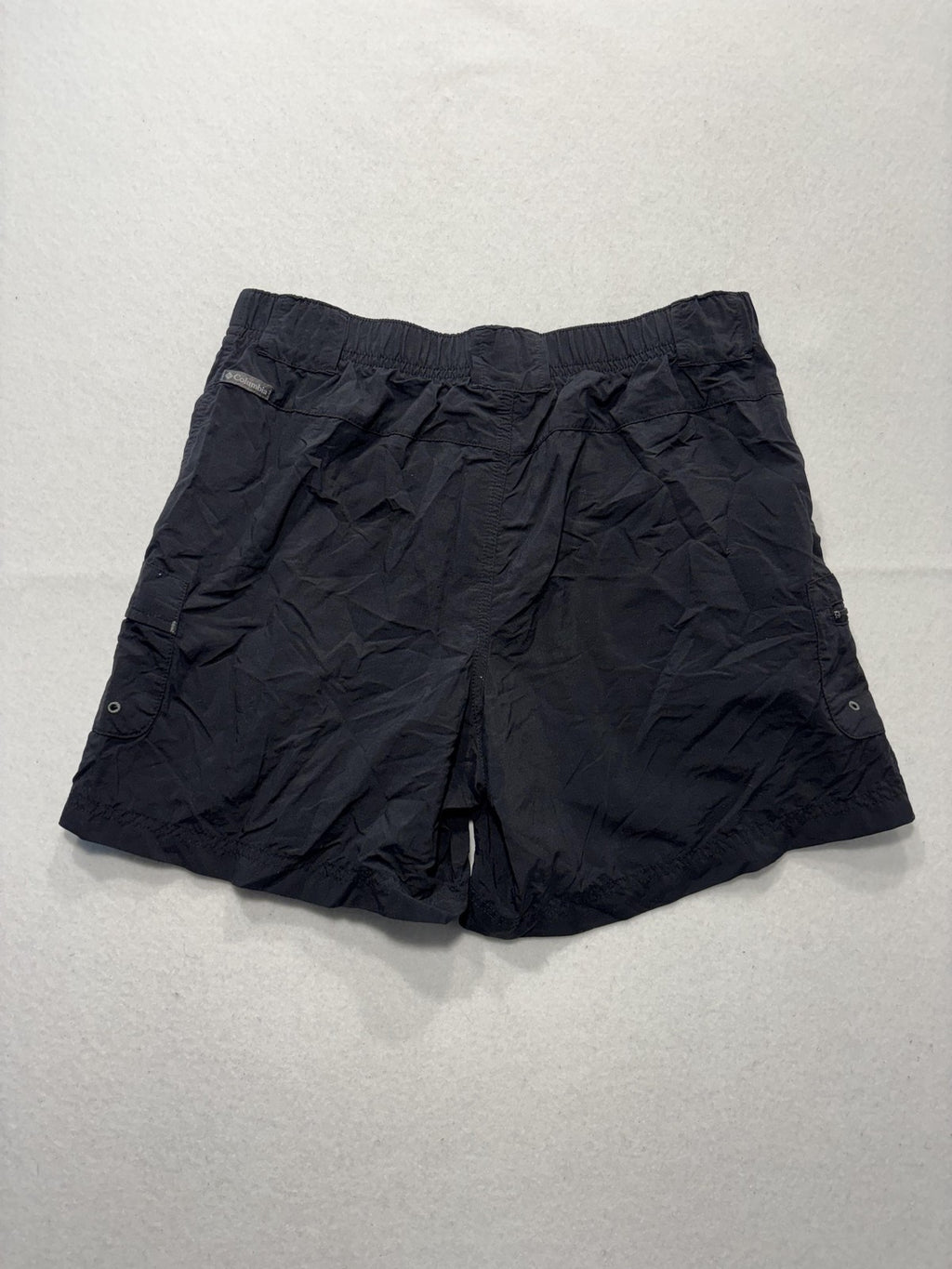 Columbia Swim Trunks Mens Small Black Elastic Waist Lined Pockets Lightweight