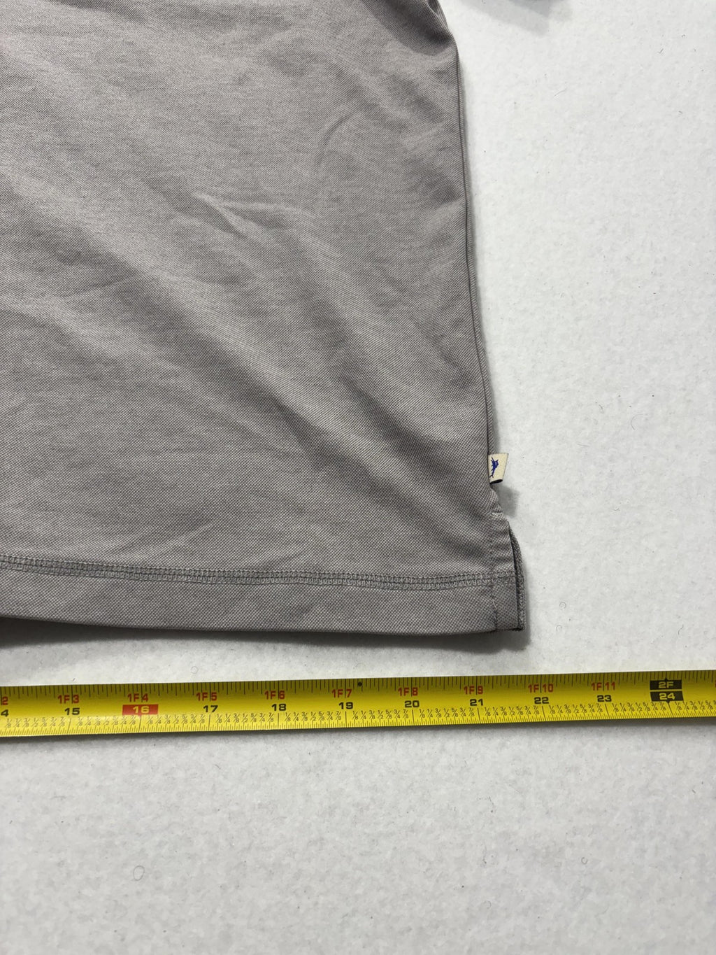 Tommy Bahama Polo Shirt Mens Large Gray Cotton Blend Short Sleeve Logo Casual