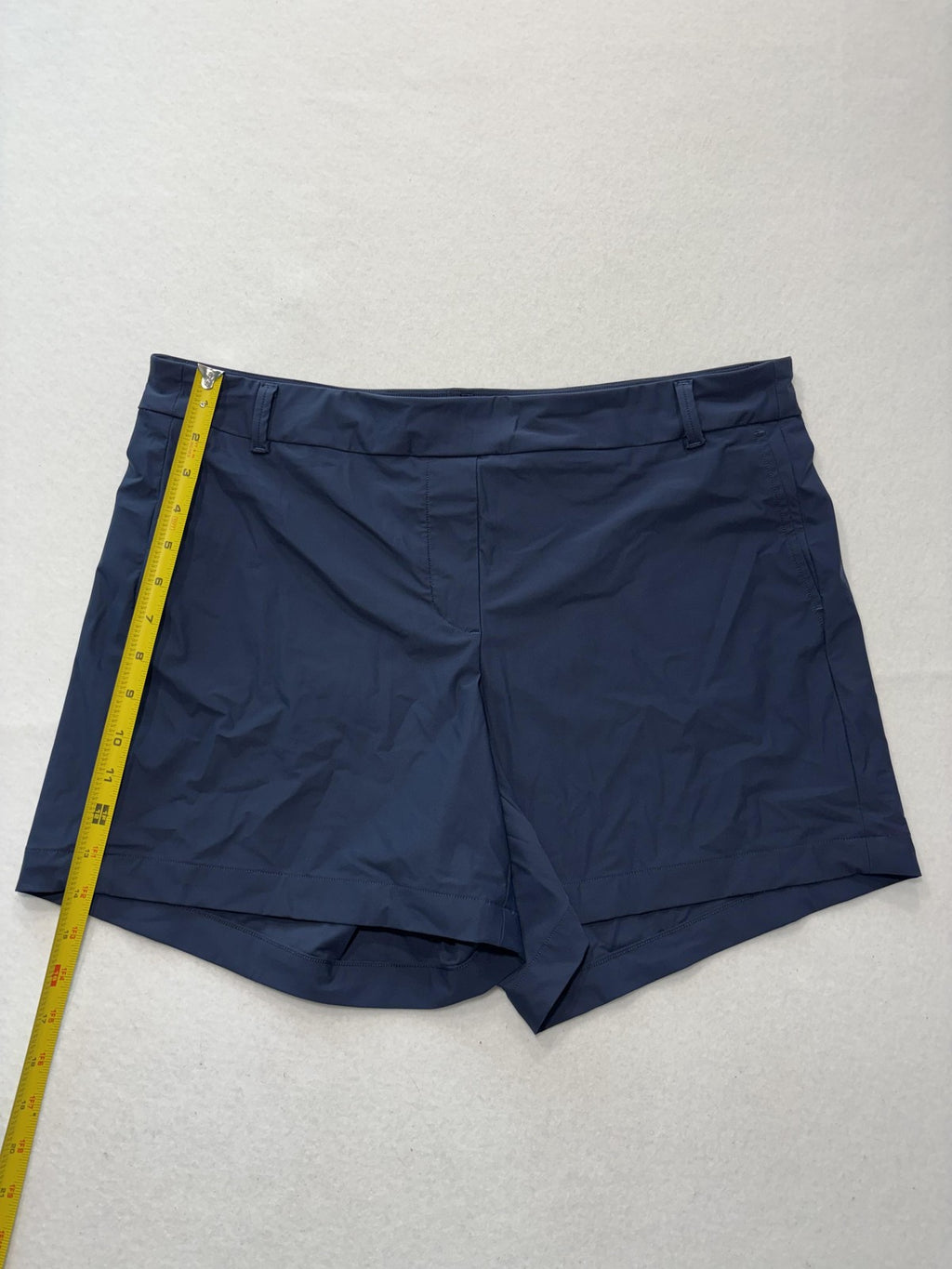 SPANX Shorts Womens XL Blue Chino Pull On Sunshine Solutions Stretch Pockets