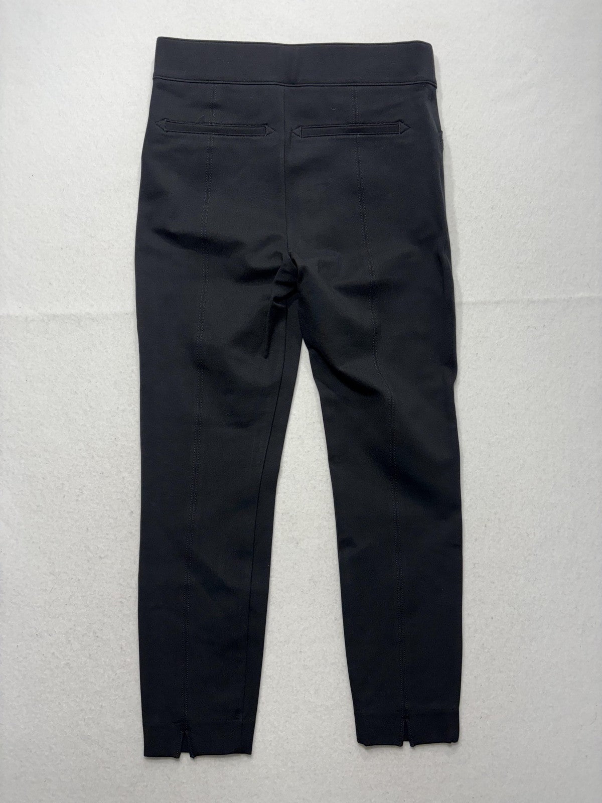 Spanx Dress Pants Womens Large Black Ponte Skinny Pull On Shaping Ankle Work