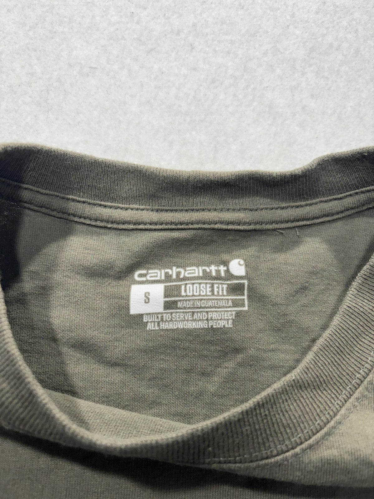 Carhartt Mens Small Green K87 Loose Fit Pocket T-Shirt Short Sleeve K87-M DOV