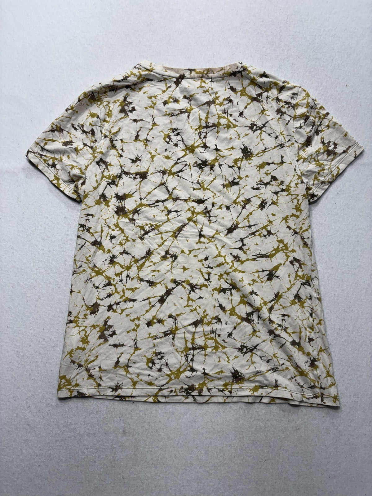 MICHAEL Michael Kors Shirt Womens Large Tan Splatter Crew Neck Short Sleeve Tee