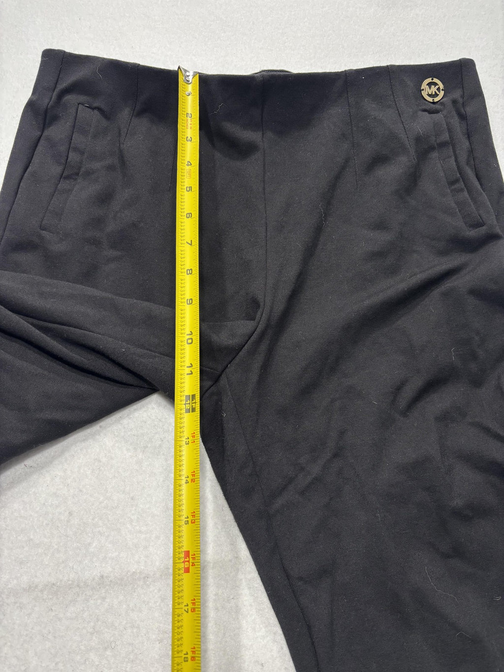 Michael Kors Dress Pants Womens Large Black Ponte Straight Leg Pull On Stretch