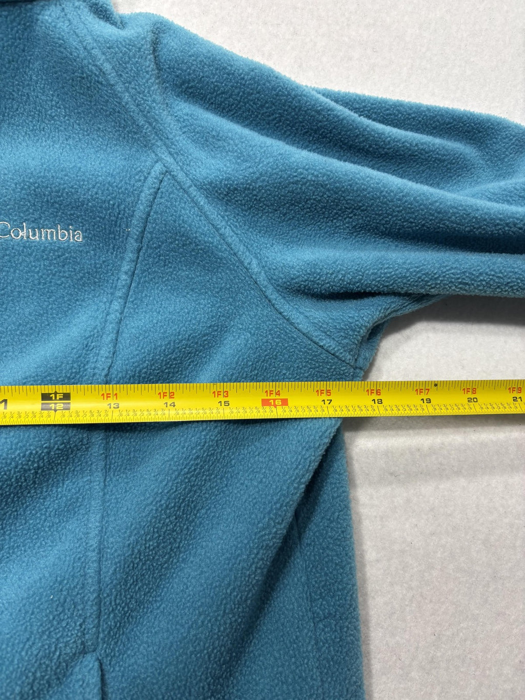 Columbia Jacket Womens S Blue Fleece Full Zip Stand Collar Pockets Outdoor Soft