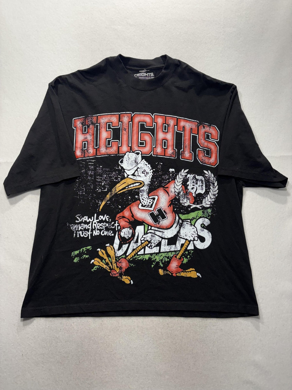 Heights Shirt Mens XL Black Trust No One Dallas Graphic Tee Streetwear