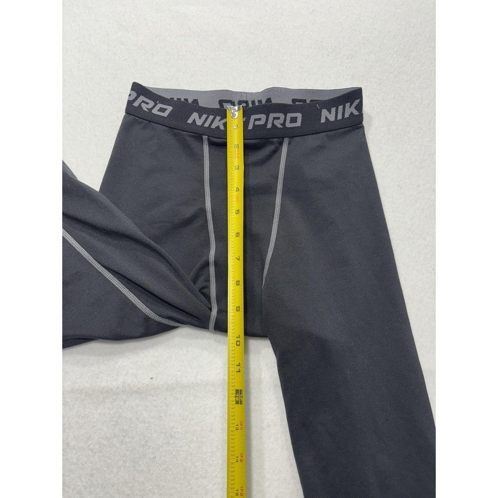 Nike Pro Compression Leggings Boys Large 14-16 Black NikeFIT Running Athletic