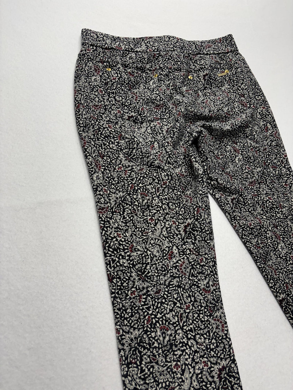 MICHAEL Michael Kors Pants Womens Large Black Paisley Jegging Pull On Stretch