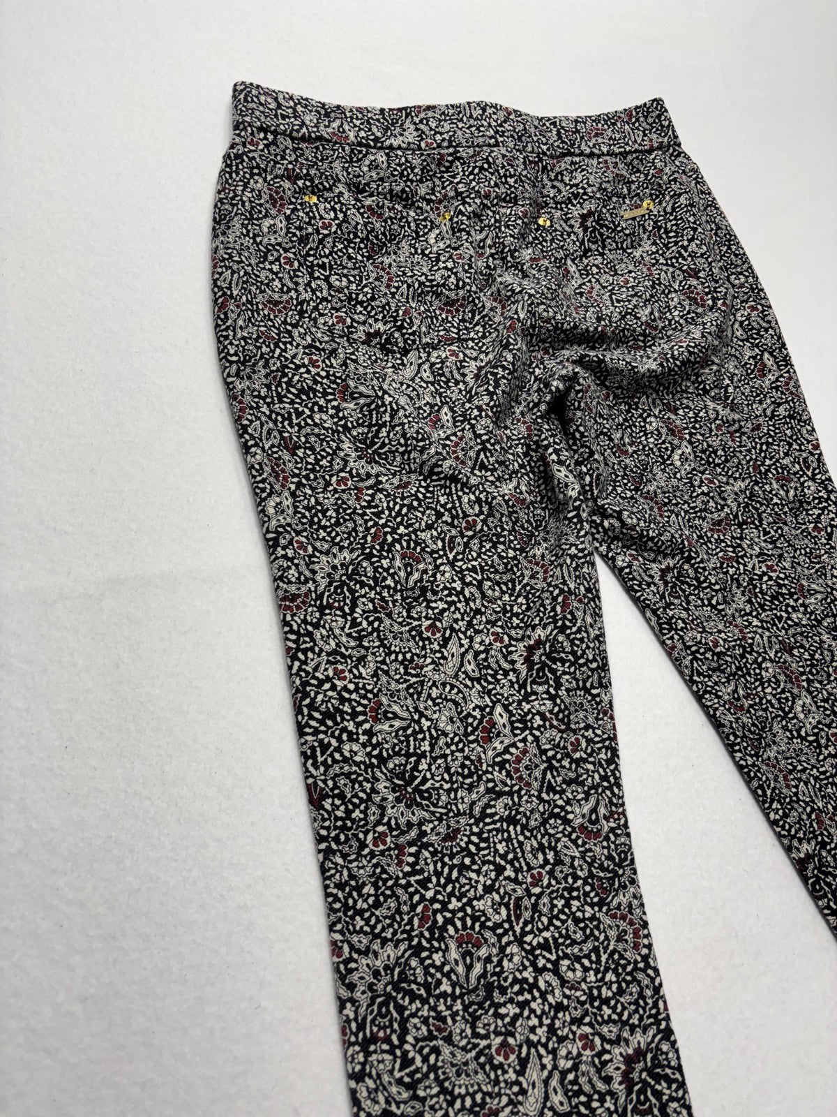 MICHAEL Michael Kors Pants Womens Large Black Paisley Jegging Pull On Stretch