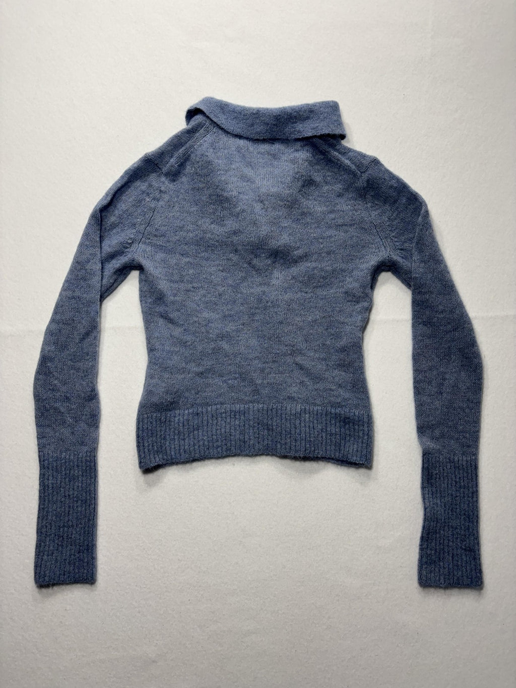 Banana Republic Sweater Womens XS Blue Collared Alpaca Knit Long Sleeve Pullover