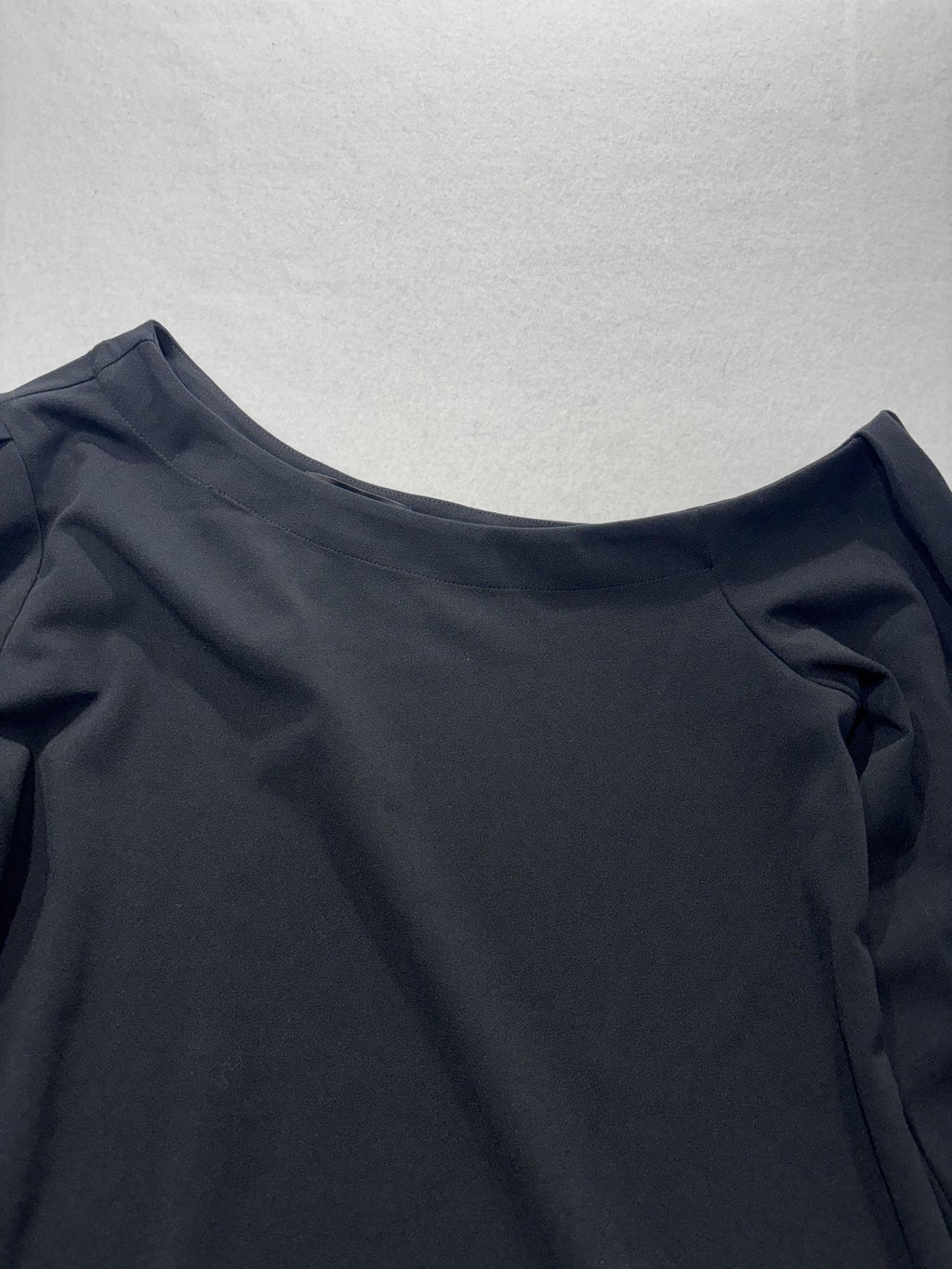 Banana Republic Blouse Womens Medium Black Off Shoulder Long Balloon Sleeve Top