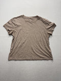 Everlane Shirt Womens Medium Beige Crew Neck Short Sleeve Organic Cotton Tee