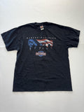 Vintage Harley-Davidson Shirt Mens XL Black Chunky River Meridian MS 2000s USA