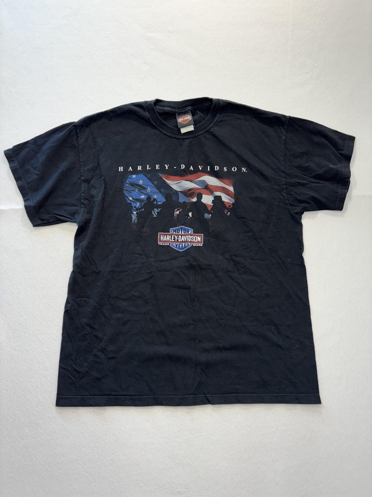 Vintage Harley-Davidson Shirt Mens XL Black Chunky River Meridian MS 2000s USA
