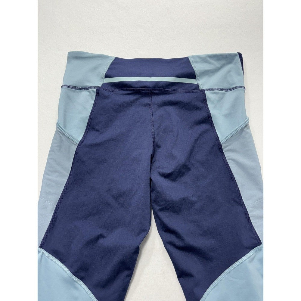 Champion Leggings Womens XL Blue Colorblock Zip Ankle Athleticwear M9217