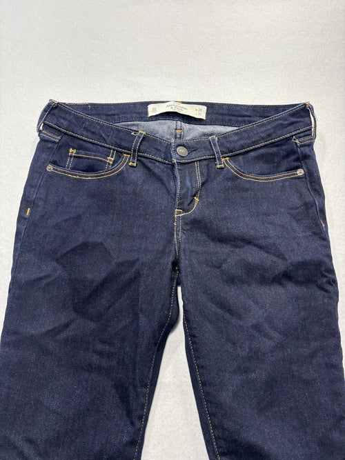 Abercrombie & Fitch Jeans Womens 2S Blue Dark Wash Low Rise Skinny 26x31
