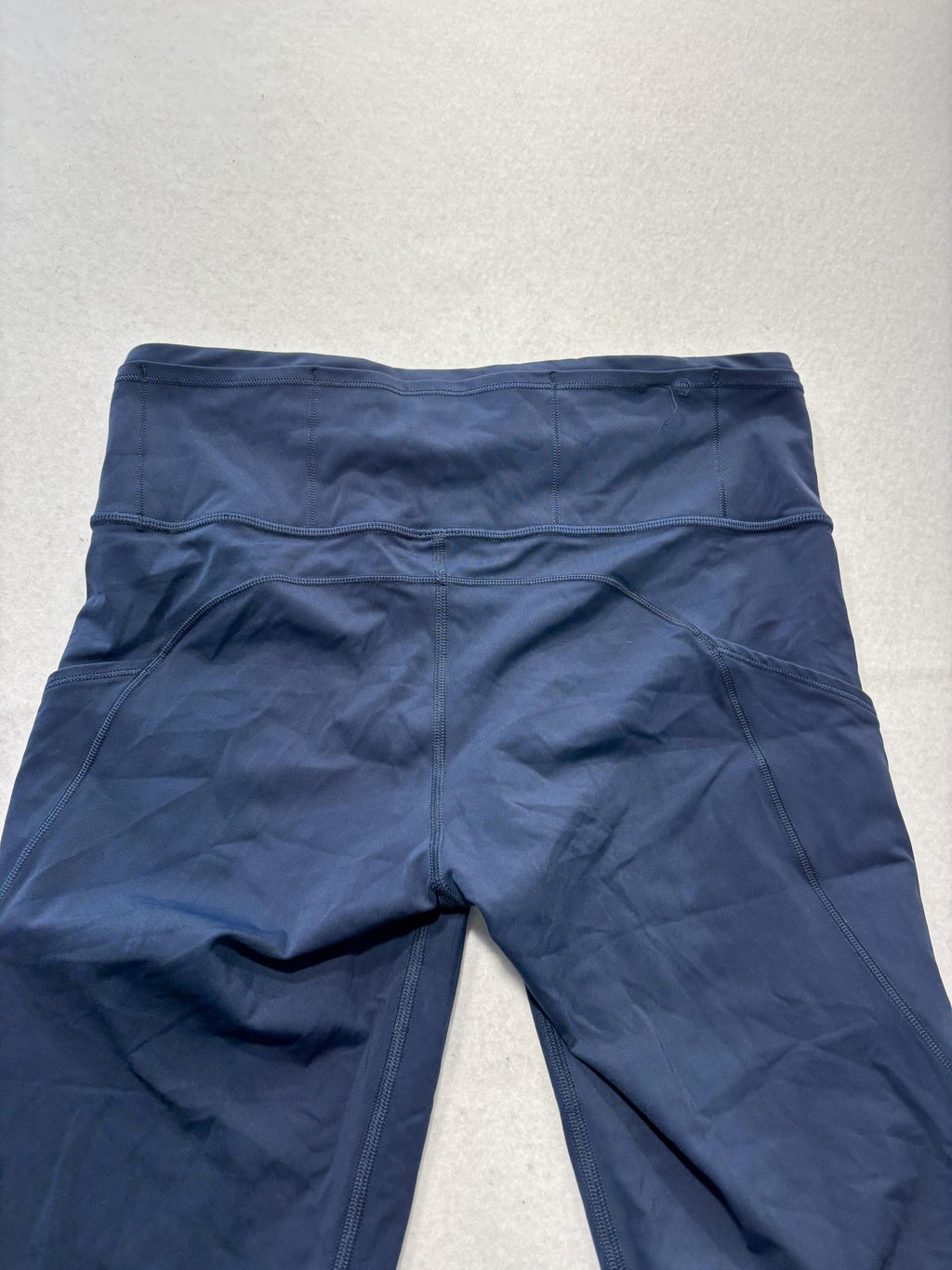 Lululemon Leggings Womens 8 Blue High Rise Cropped 23" Inseam Pocket Stretch