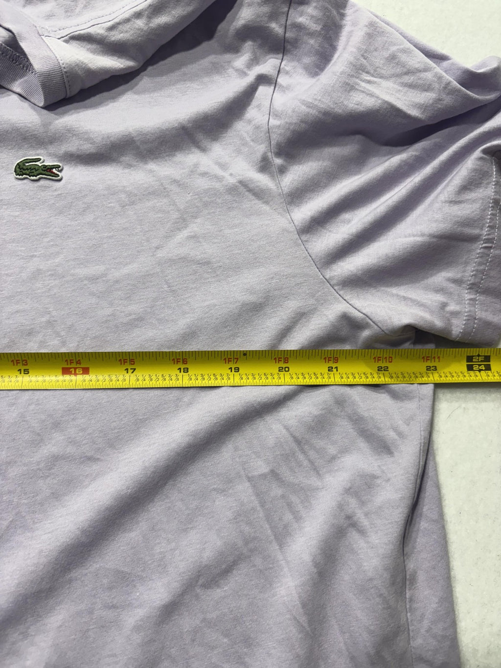 Lacoste Shirt Mens 3XL Purple Pima Cotton V Neck Short Sleeve Logo Tee Casual