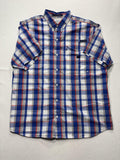 Columbia PFG Super Bonehead Shirt Mens 2XL Blue Short Sleeve Fishing Button Up
