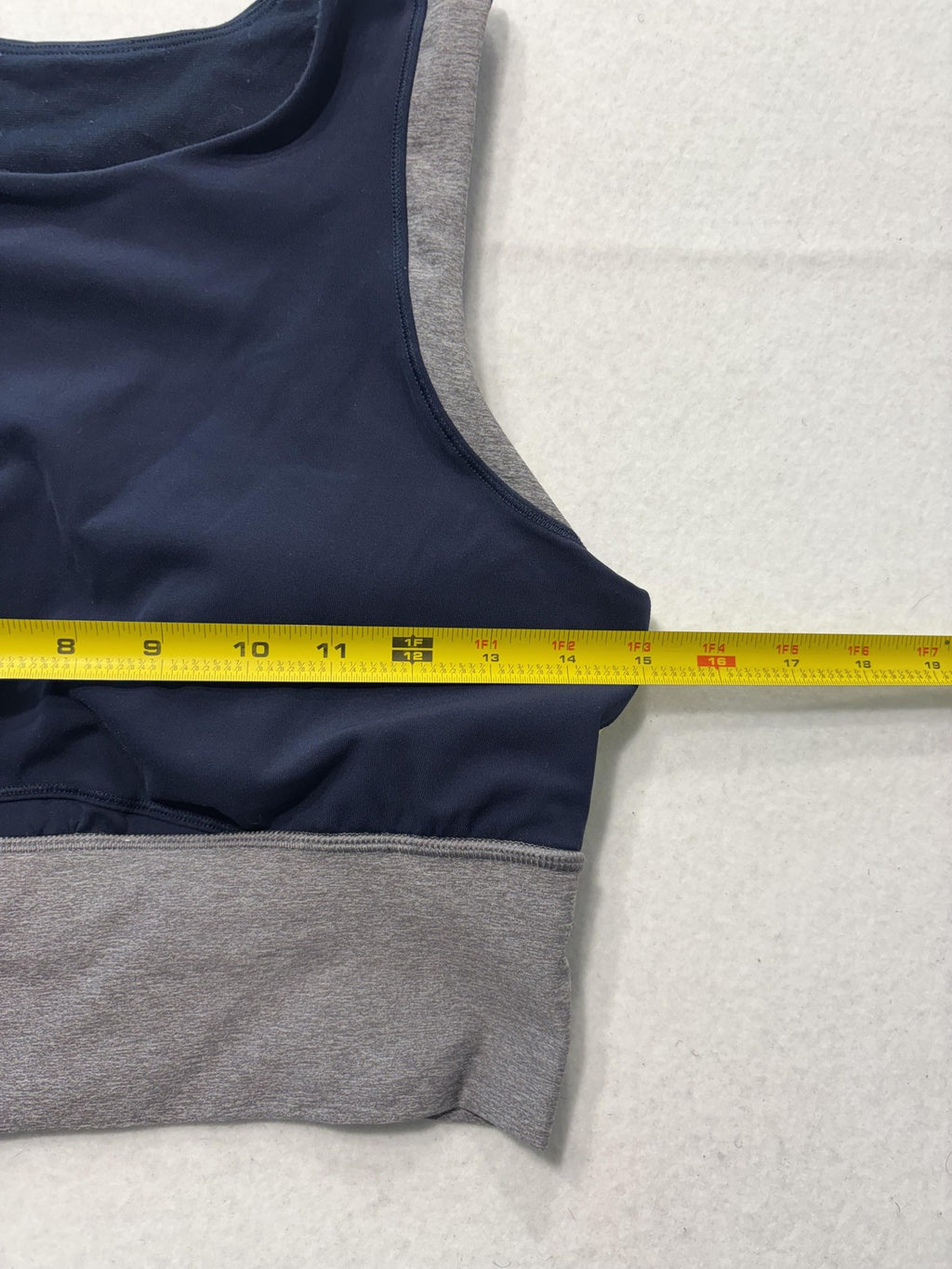 Lululemon Sports Bra Womens 10 Blue Gray Yellow Colorblock Medium Support