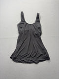Lululemon Tank Womens Small Gray Scoop Neck Built In Bra Drawcord Hem Yoga Top