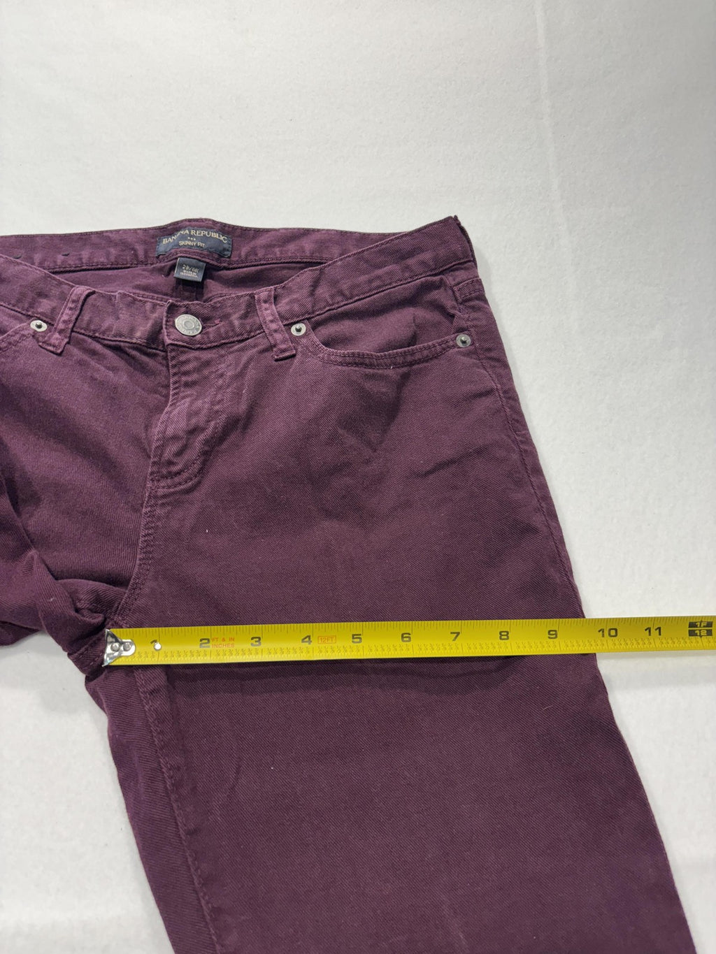 Banana Republic Skinny Jeans Womens 6 Purple Dark Wash Mid Rise Stretch 29x30
