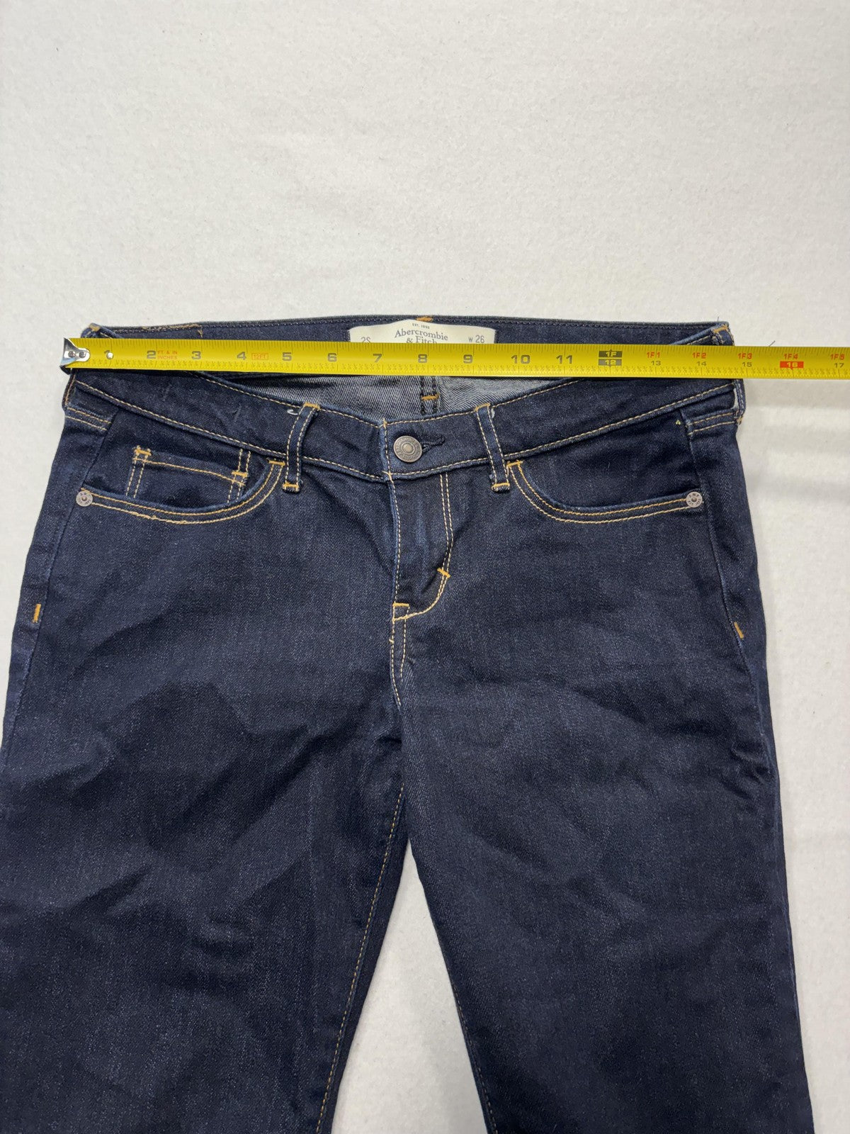 Abercrombie & Fitch Jeans Womens 2S Blue Dark Wash Low Rise Skinny 26x31