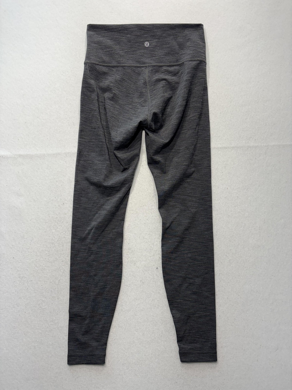 Lululemon Leggings Womens 8 Gray High Rise 27" Inseam Ankle Yoga Stretch Knit