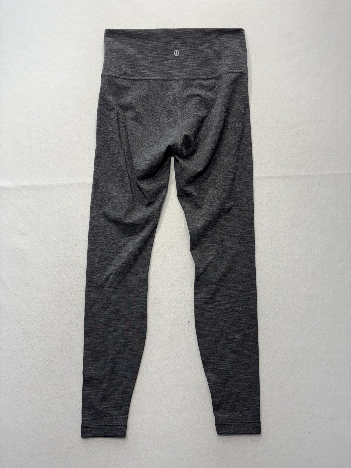 Lululemon Leggings Womens 8 Gray High Rise 27" Inseam Ankle Yoga Stretch Knit