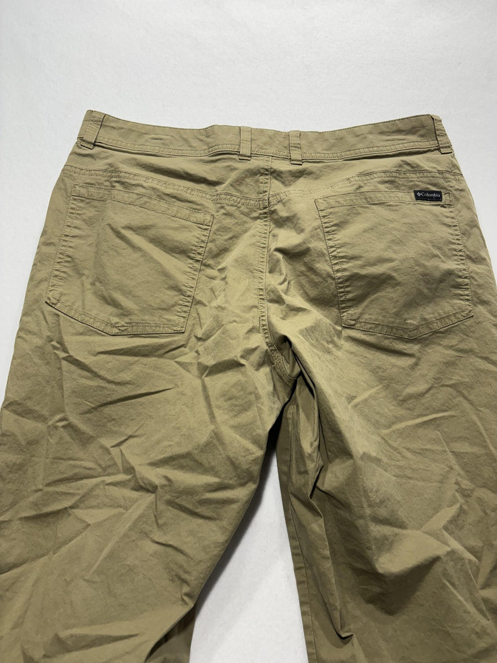 Columbia Khaki Pants Mens 34x30 Green Regular Fit Canvas Stretch Casual Outdoor