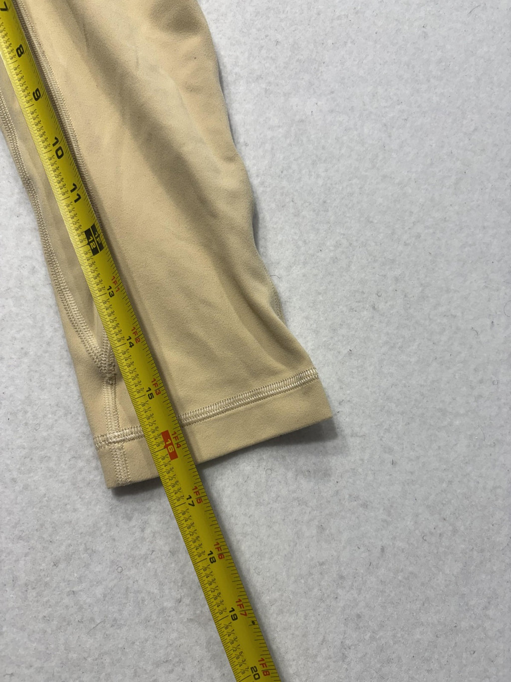 Lululemon Leggings Womens 6 Beige High Rise 21" Inseam Cropped Yoga Stretch