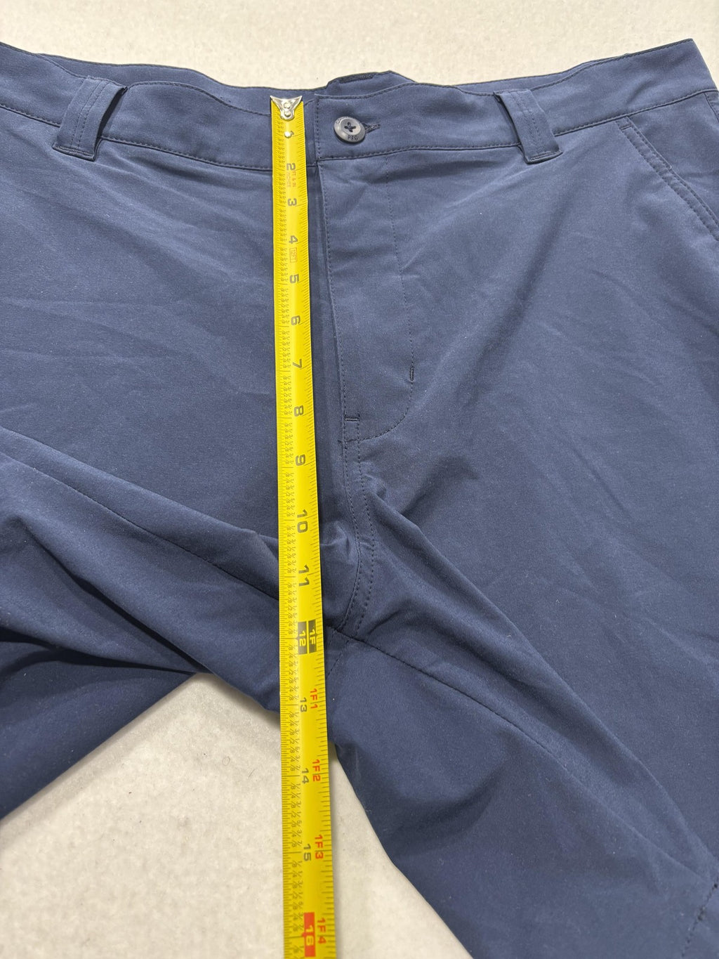 Columbia PFG Cargo Shorts Mens 36 Blue 8" Inseam Stretch Fishing Outdoor