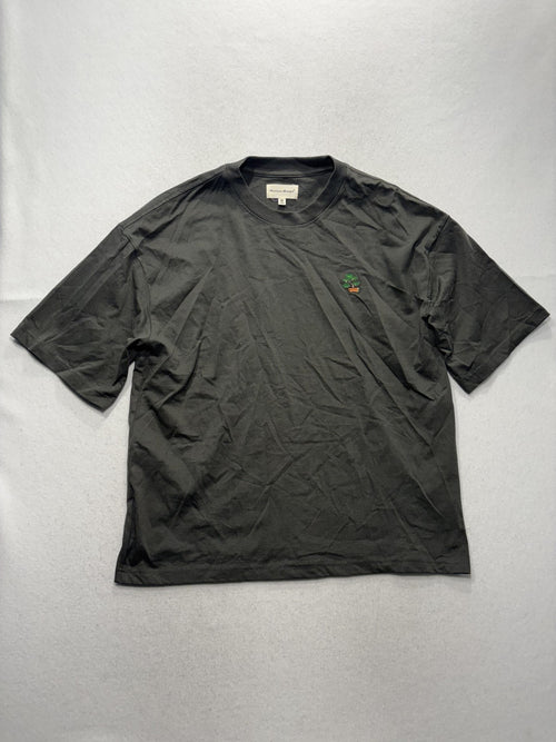 American Garage Shirt Mens Medium Gray Bonsai Tree Embroidered Graphic Tee