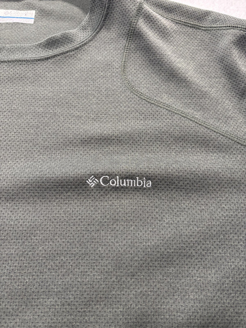 Columbia Omni-Wick Shirt Mens XL Green Long Sleeve Raglan Tee Lightweight Active
