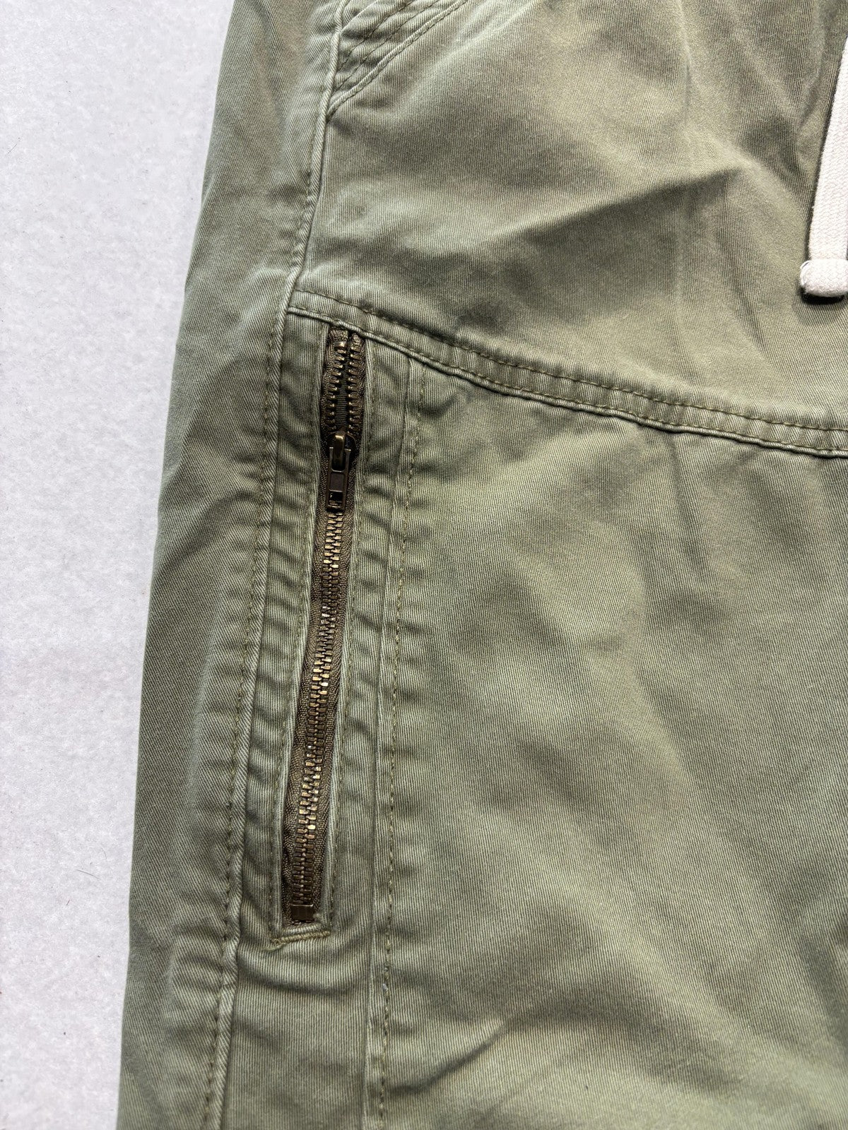 Arizona Jean Co Jogger Pants Mens Small Green Skinny Elastic Waist Cuffed Ankle