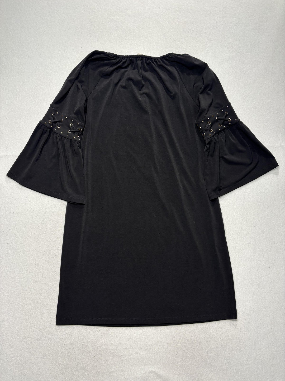 MICHAEL Michael Kors Dress Womens Small Black Scoop Neck Studded Bell Sleeve