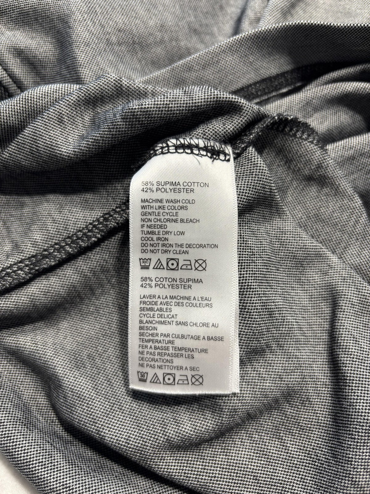 Tommy Bahama Polo Shirt Mens XL Gray Supima Cotton Short Sleeve Logo Casual
