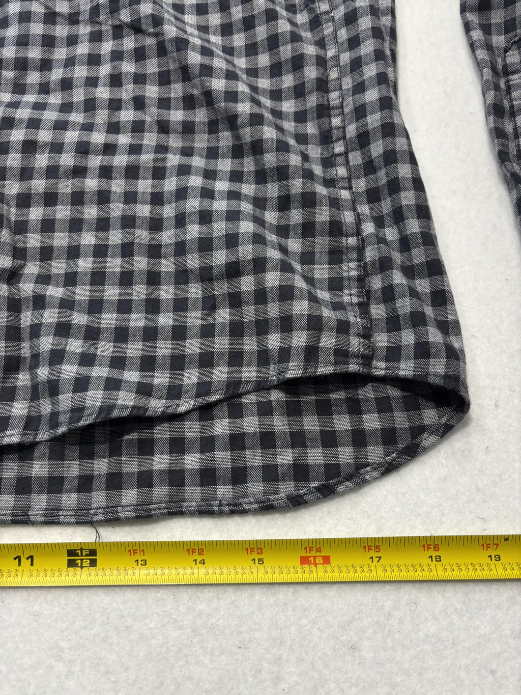 Michael Kors Shirt Mens Medium Gray Check Long Sleeve Button Up Slim Fit