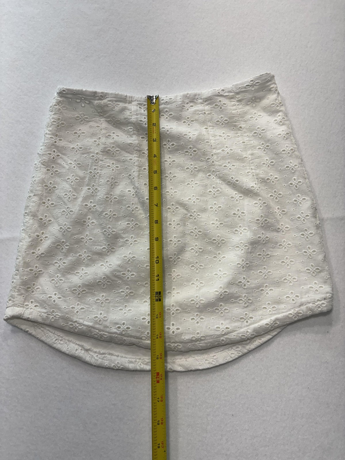 Sundays Skirt Womens XS White Clayton Eyelet Lace Floral Mini Lined Summer