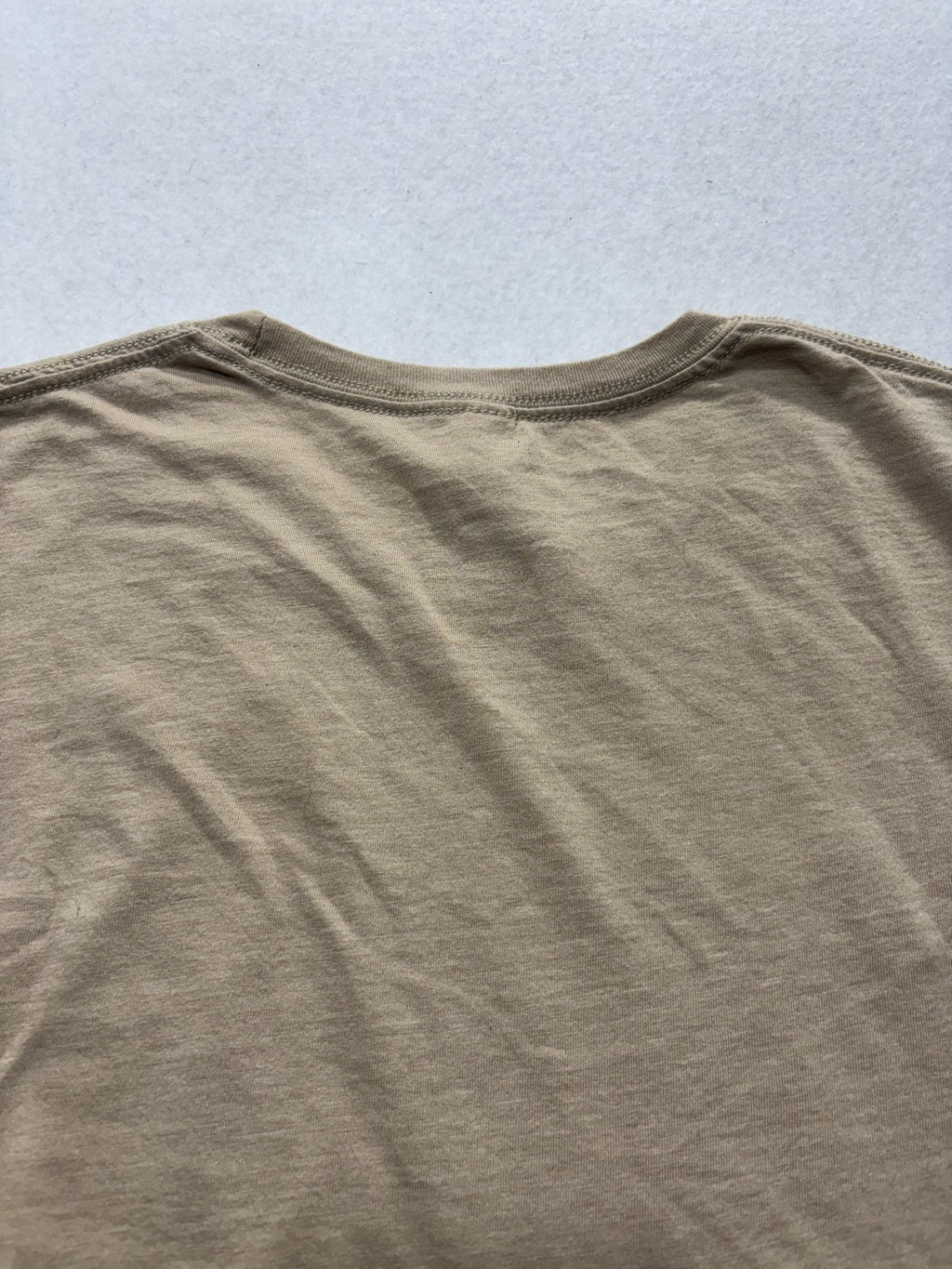 Bella + Canvas Shirt Mens Medium Beige Crew Neck Short Sleeve Basic Tee Casual