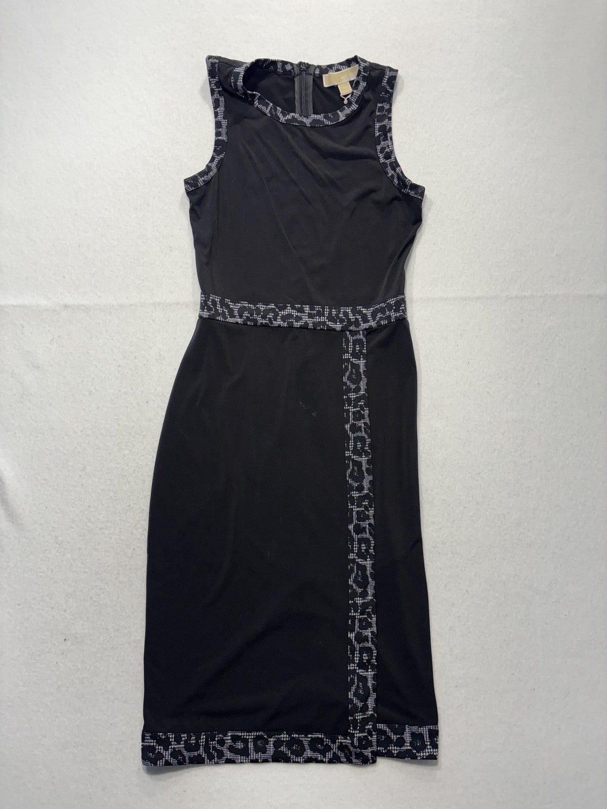 MICHAEL Michael Kors Dress Womens XS Black Crew Neck Sleeveless Sheath Stretch