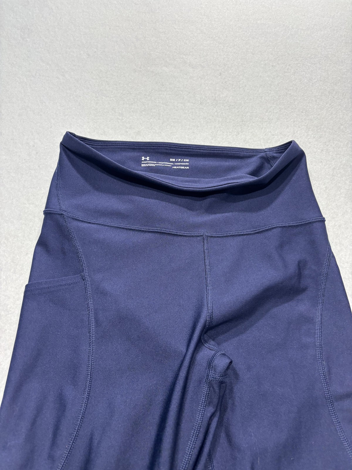 Under Armour Leggings Womens Small Blue High Rise Compression Ankle HeatGear